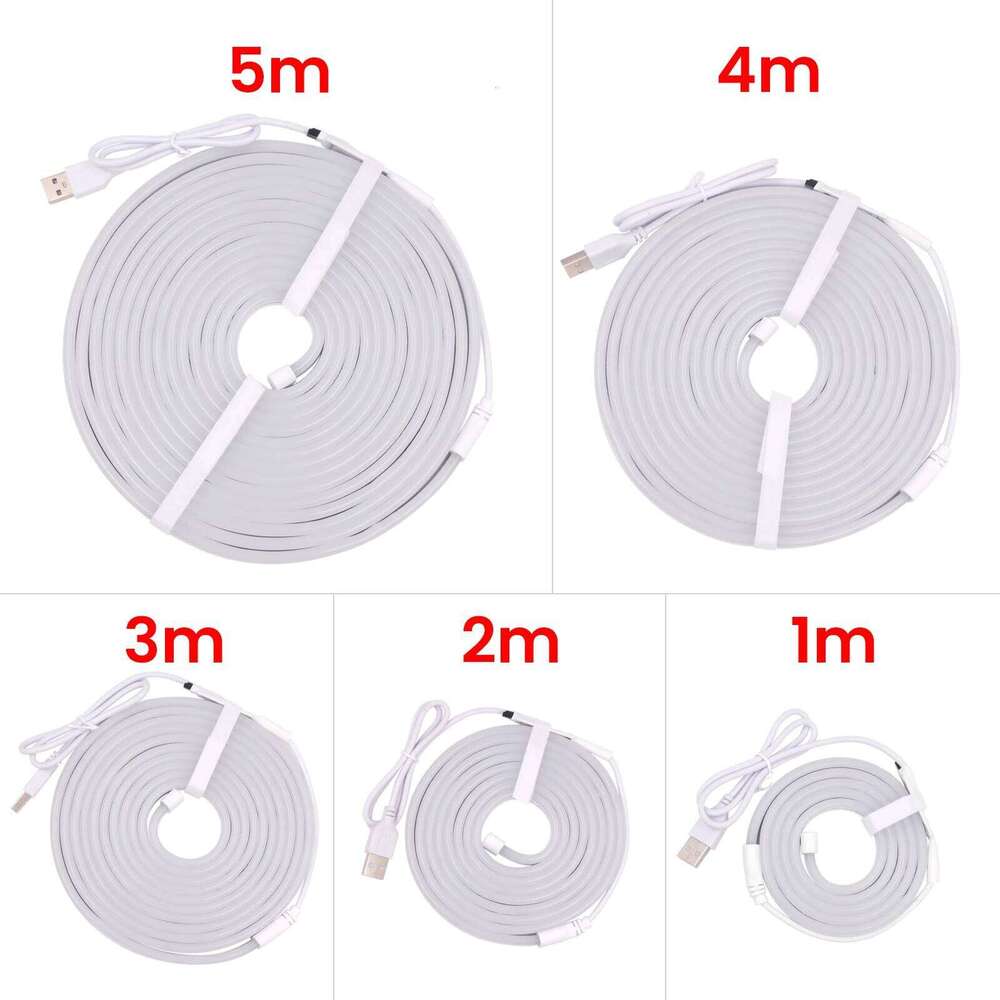 DC 5V USB RGB Neon Light Waterproof 108Leds/M 6X12MM With Self-adhesive Flexible Ribbon Rope LED Strip For Home DIY Decor Z260226
