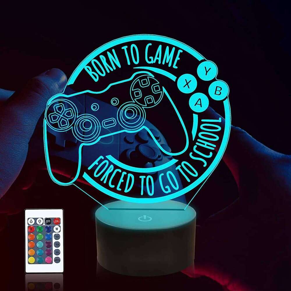 Gamepad 3D Setup RGB Gaming Room Children's Bedroom Night Lights LED Table Lamp for Playstation Lighting Gifts Z260227