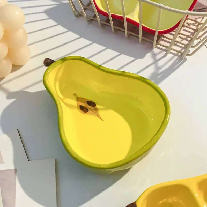 1PCS Creative Fruit Ceramic Dish Mini Saucer Kitchen Tableware for Snacks Sauces Seasonings Dinner Plate Household Supplies