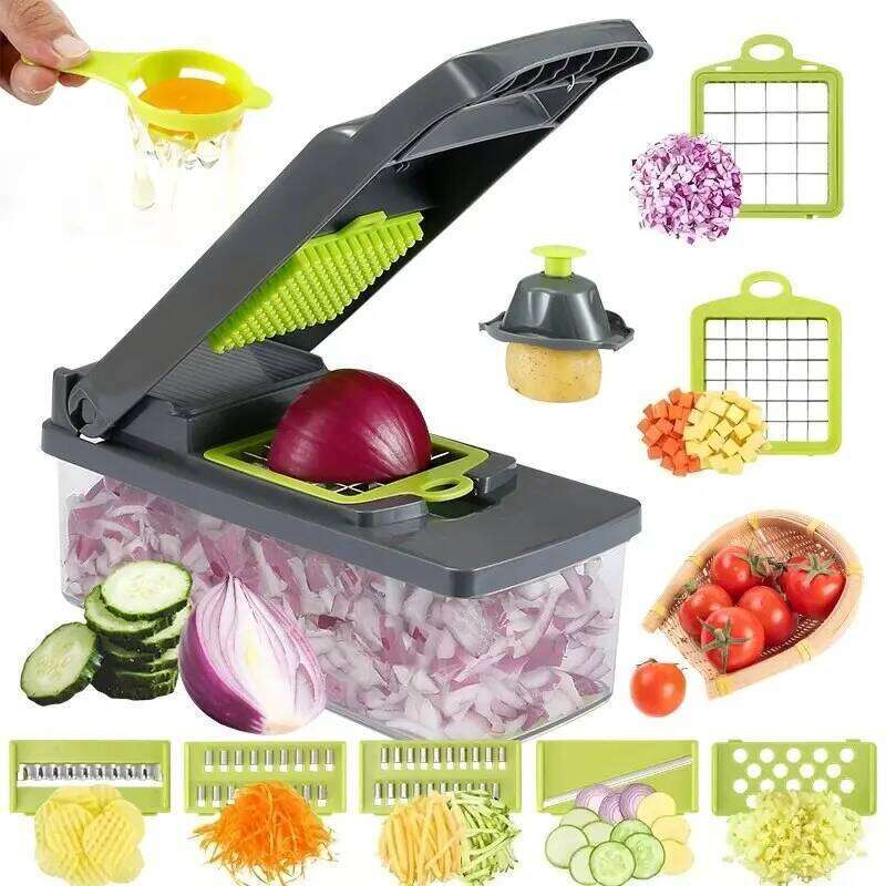 Handle Pcs Set Grate Onion Food Chopper Kitchen Vegetable Slicer Dicer Cut Potato Shredder