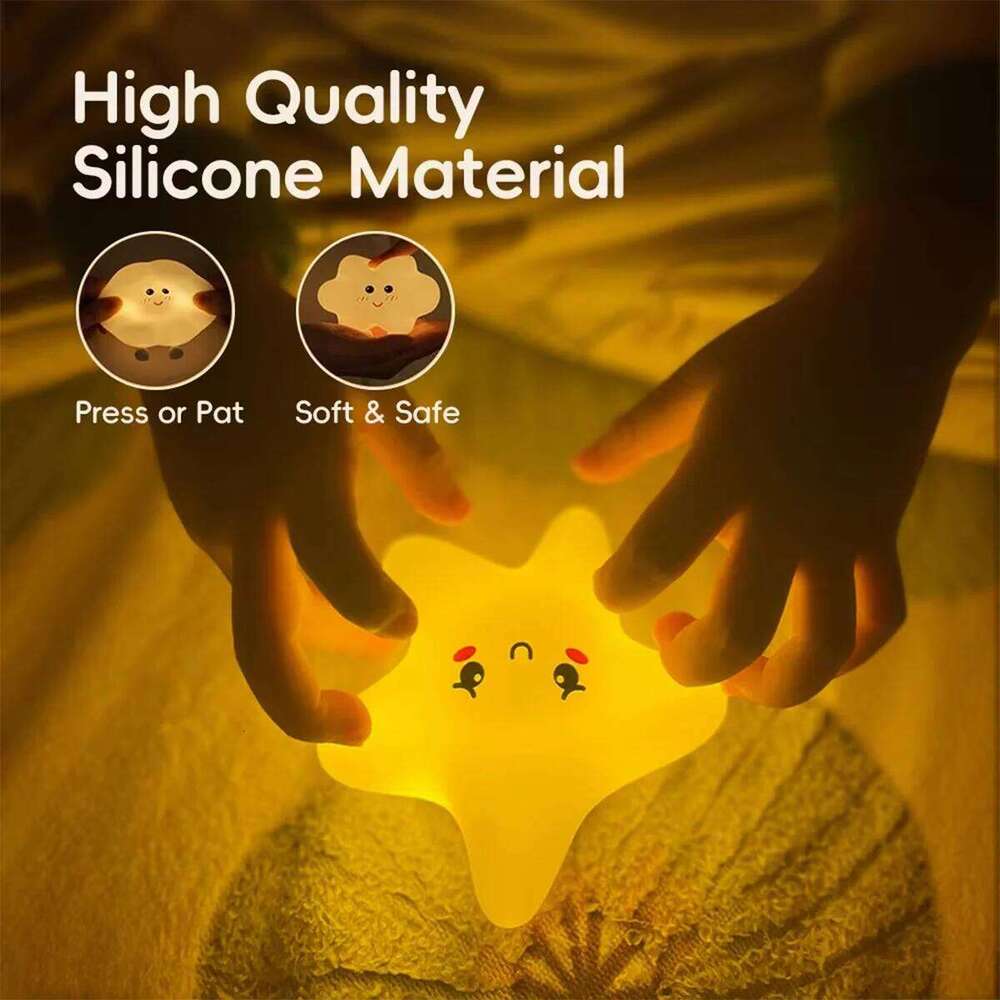 Rechargeable Silicone Led Night Light Wall Lamp Decorative Portable For Bedroom Cute Moon Bedside Baby Dimmable Nursery Sleeping Z260227