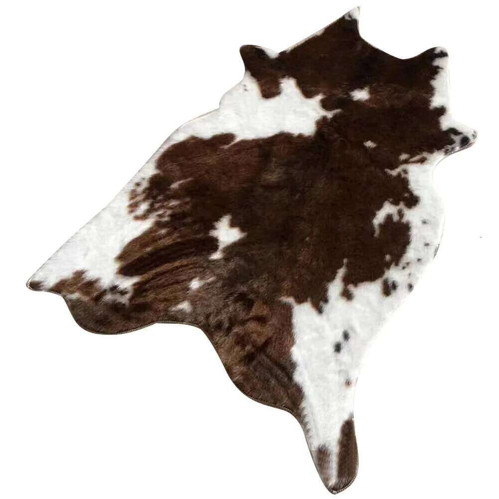 Living Cow Pattern Carpet Area Rugs Floor for Room Animal Print Imitation Livingroom H260226