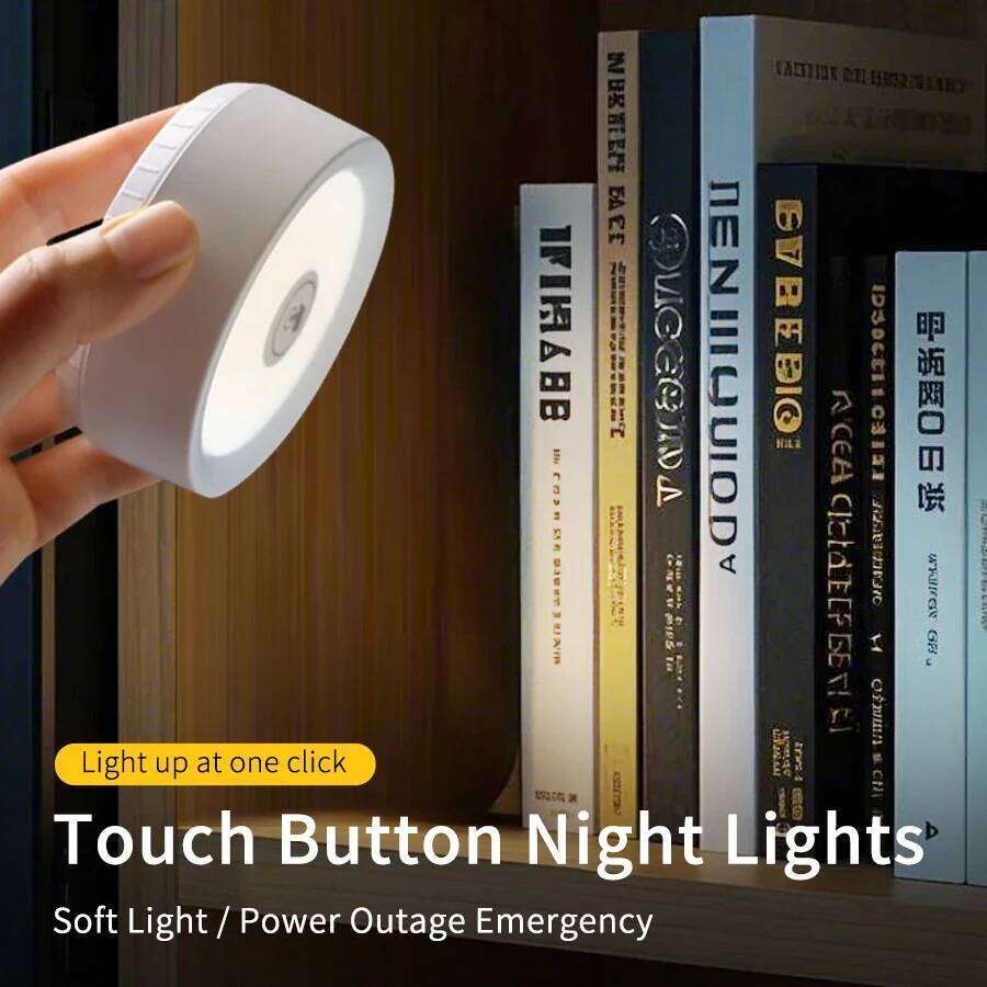 Mini LED Touch Button Need AAA Battery Magnetic Wall Light Dimmable Wireless Bedroom Kitchen Stair Night Lamp Z260227