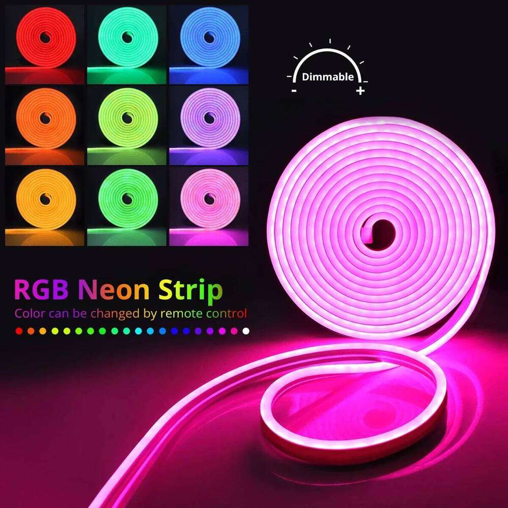 12V Smart Wifi APP Control LED RGB Neon Strip Night Light with PIR Motion Sensor Dimmable Silicone Tape Voice Assistant Z260226
