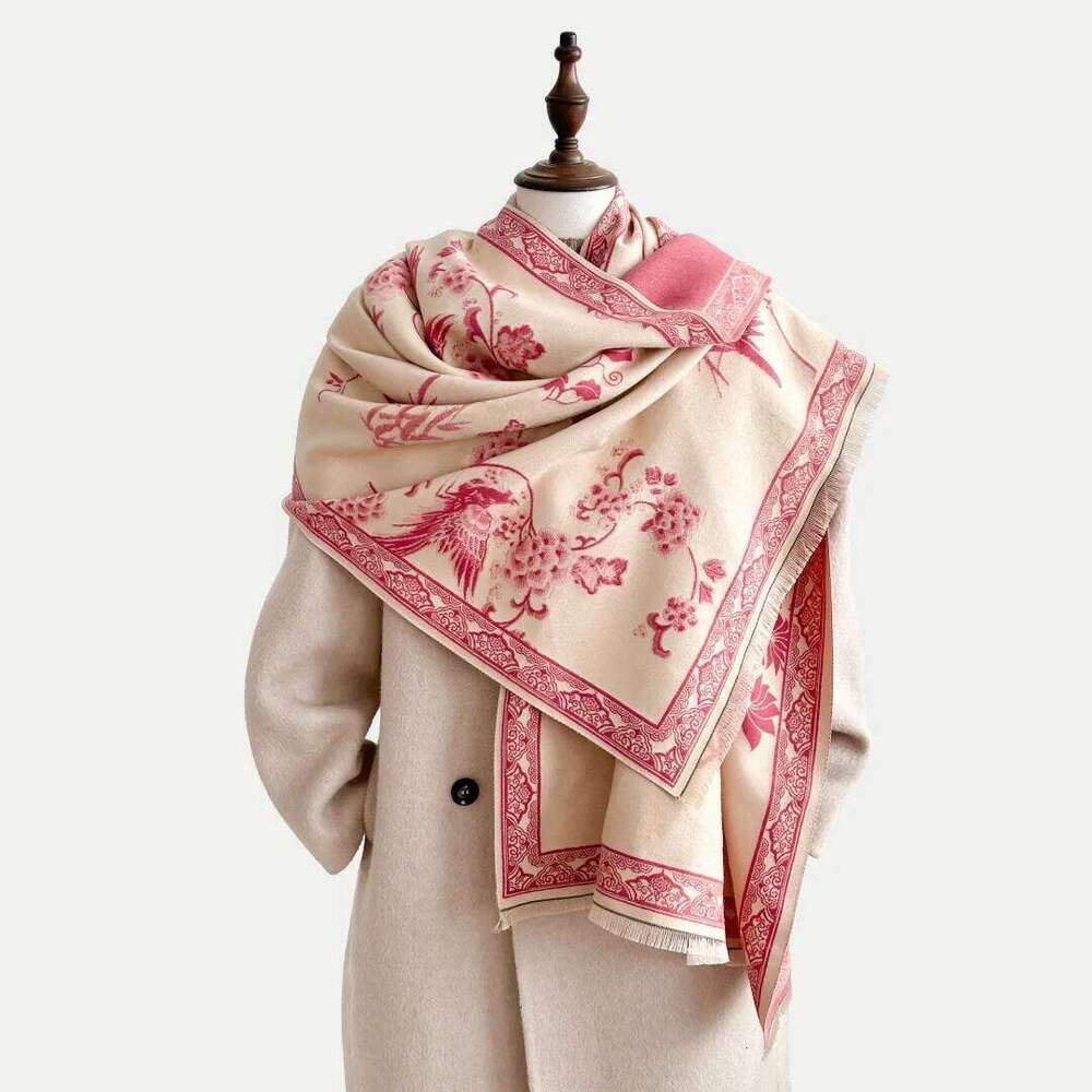 Luxury Winter Cashmere Scarf Women Print Design Warm Pashmina Blanket Poncho Scarves Female Carriage Shawl Thick Foulard Bufanda Z260226