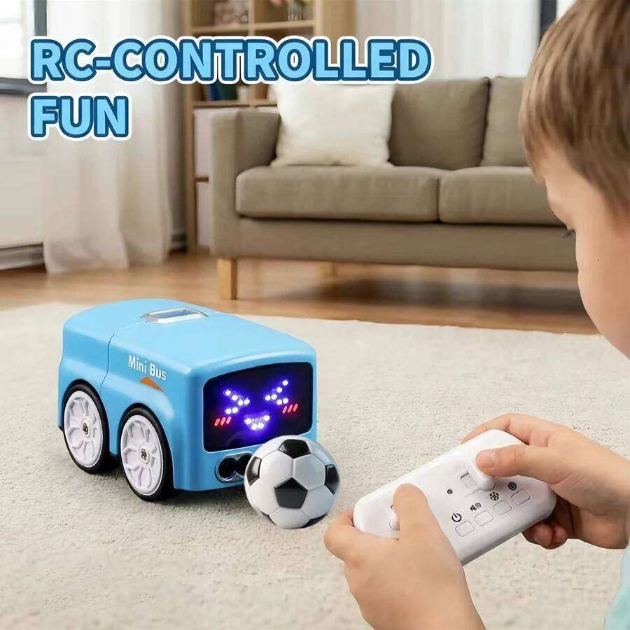 RC Mini Bus, RC-Controlled with 4 Play Modes, Funny Auto Expressions & Ideal Gift for Chiledren H260227