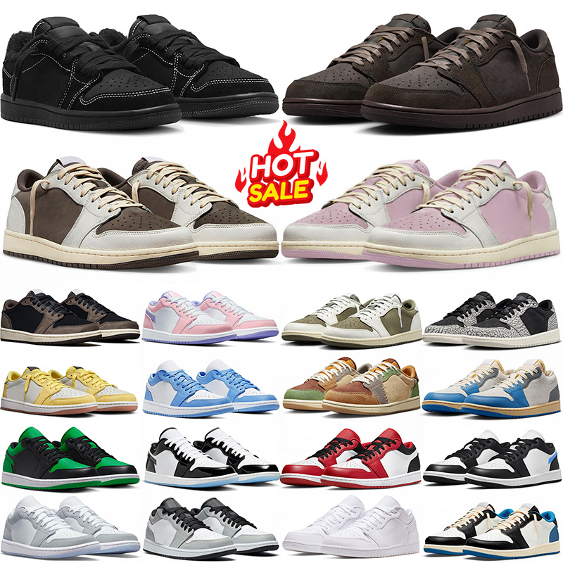 With box low designer trainers basketball shoes for men women Black Phantom Mocha olive outdoor sports 1s sneakers Outdoor shoe 1