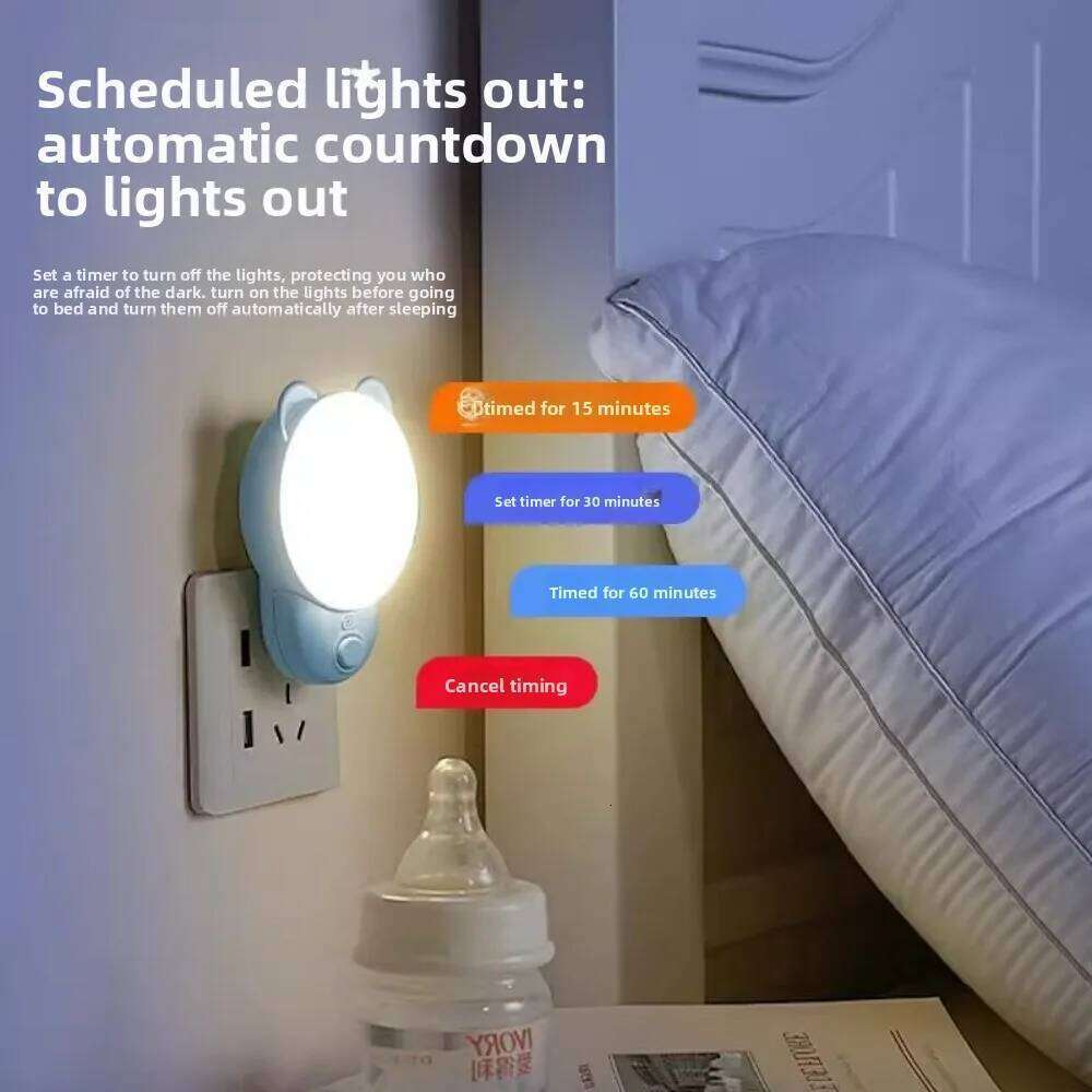 Smart Voice Night - Sound-Activated Sensor Bedside Sleep Companion Light Remote Control Desk Lamp for Bedroom Z260227