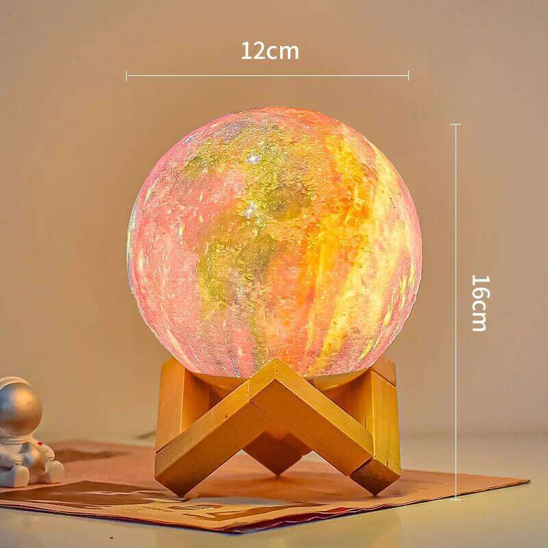 Nordic Desk Bedroom Sleep Atmosphere Bedside Glass Night Star Moon Lamp, Planet Lamp Gift Idea Z260227