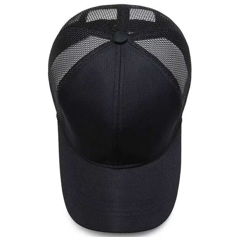 Sports Baseball Cap Men Summer Breathable Mesh Visor Korean Version Light Plate Solid Color Hat Outdoor Leisure Z260226
