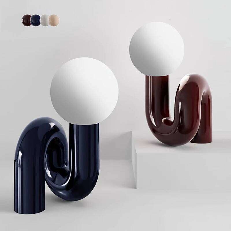 Nordic postmodern model desk hotel children's bedroom living room minimalist creative glass study decoration lamp Z260227