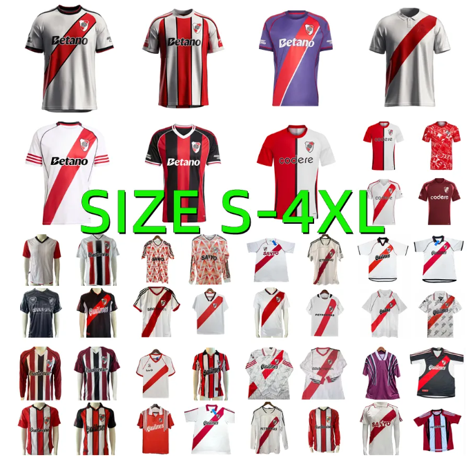1986 87 1995 96 97 98 99 2000 2001 2002 2003 2006 07 River plate Soccer Jerseys Retro M. BORJA LANZINI A.MORENO PEZZELLA F. GATTONI ORTEGA QUINTERO COLIDIO Football Shirts