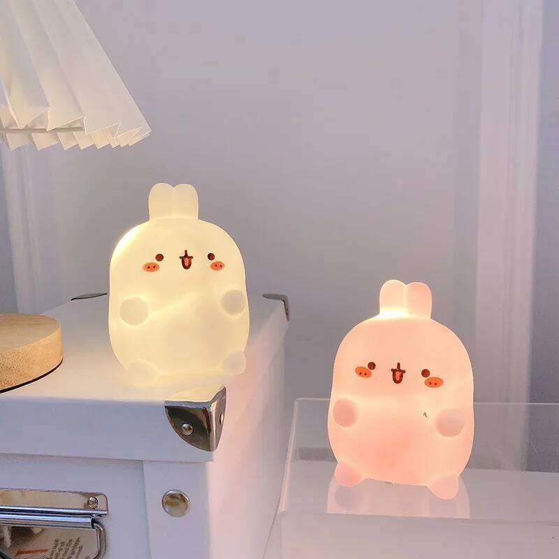 Rabbit Bedhead Bedroom LED Small Table Non Plug In Floor Stand Creative Atmosphere Night Light Decoration Z260227