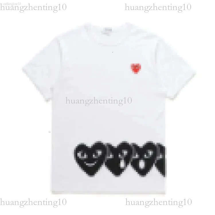 2026 new play Designer Come Du Garcon Tshirt Printed Embroidery Red Heart Eyes Casual T-Shirt Unisex Sleeved Trend Love heart Shirt bc8