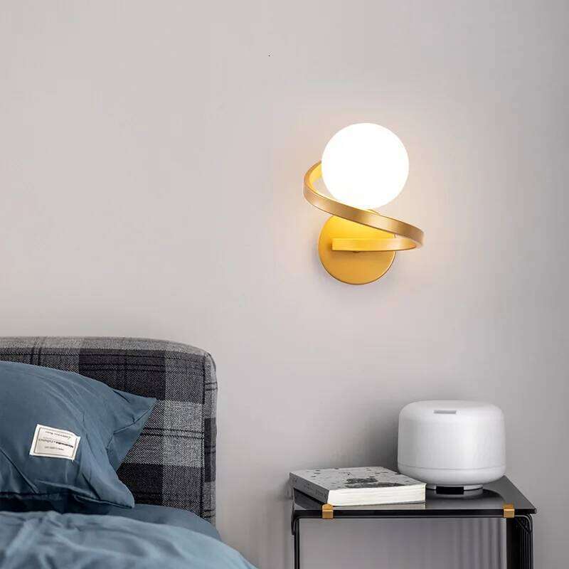 Wall bedroom bedside lamp 2024 new simple modern living room background wall light Z260227