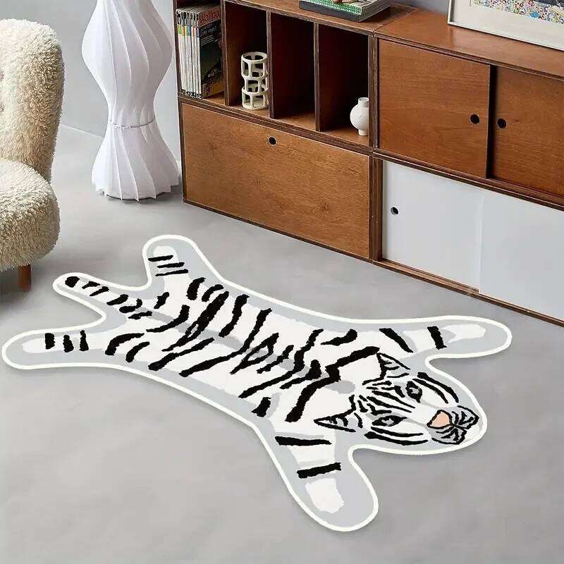 1pcs Imitation Animal Fur Floor Mat Living Room Bedroom Study Home Decoration Dirt-resistant and Easy To Care Carpet H260226