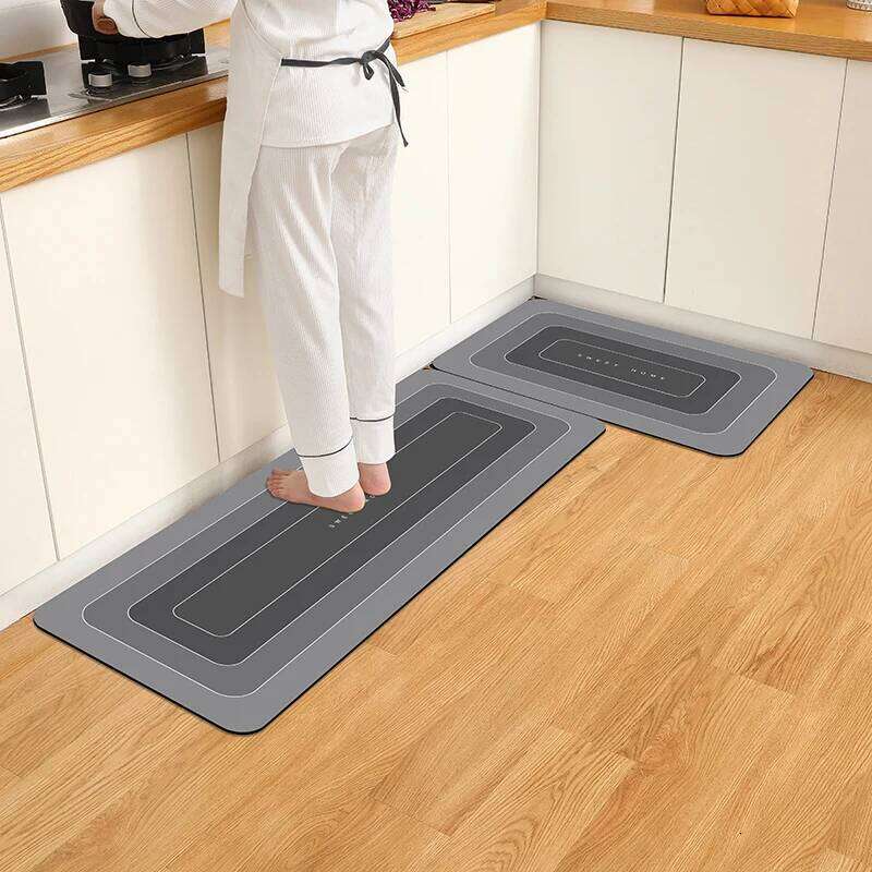 1PCS Kitchen Floor Waterproof, Anti-skid, Anti-dirty Foot Household Mat, Carpet, Diatomite Door Mat H260226