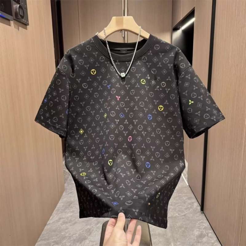Trendy Brand All-Printed Men's Short-Sleeve T-Shirt, Spring-Summer New Style, Casual And Stylish, Versatile Loose-Fit Tee