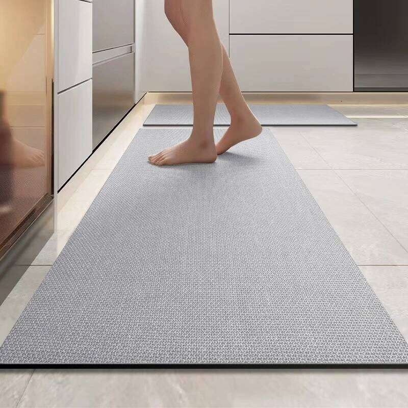 Solid color diatom mud kitchen long strip carpet home non-slip foot restaurant absorbent bathroom door mat H260226