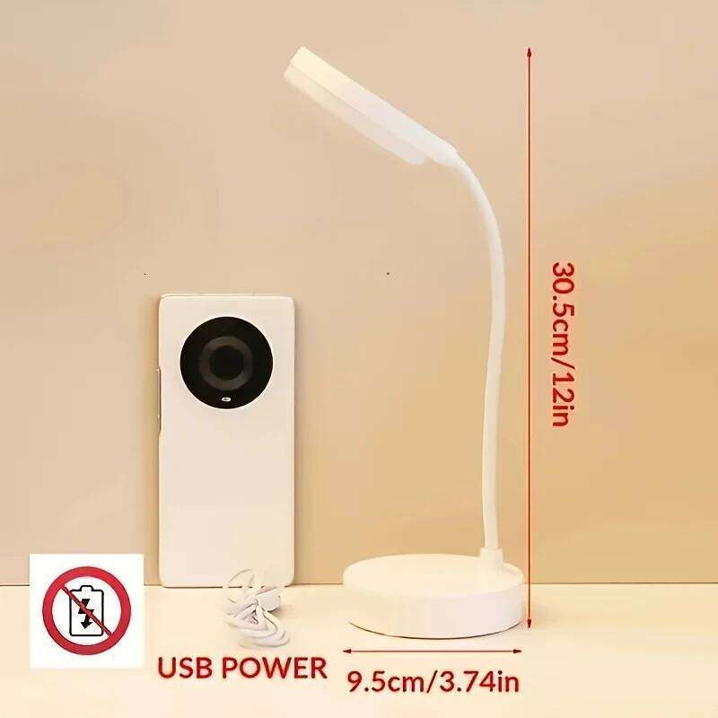 LED Eye Protection Desk Lamp,Adjustable Dimming In Three Levels,Can Switch Between White And Warm -USB Night Light Z260227