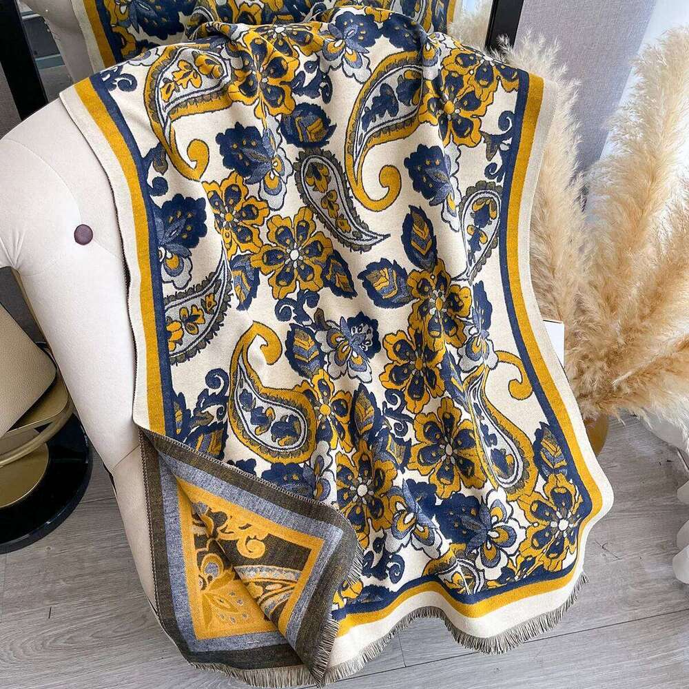 2025 Design Luxury Winter Cashmere Scarf Women Warm Pashmina Blanket Paisley Scarves Female Shawl Wraps Thick Foulard Bufanda Z260226
