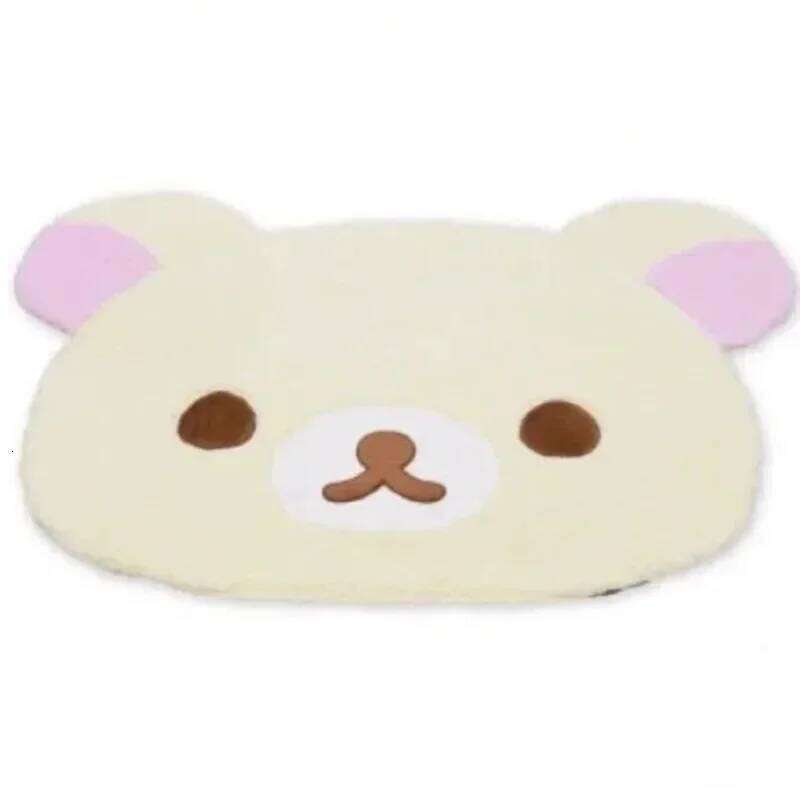 Kuna Rilakkuma Relaxed Bear Cartoon Cute Korea Soft Plush Floor Mat Home Bedroom Bedside Carpet H260226