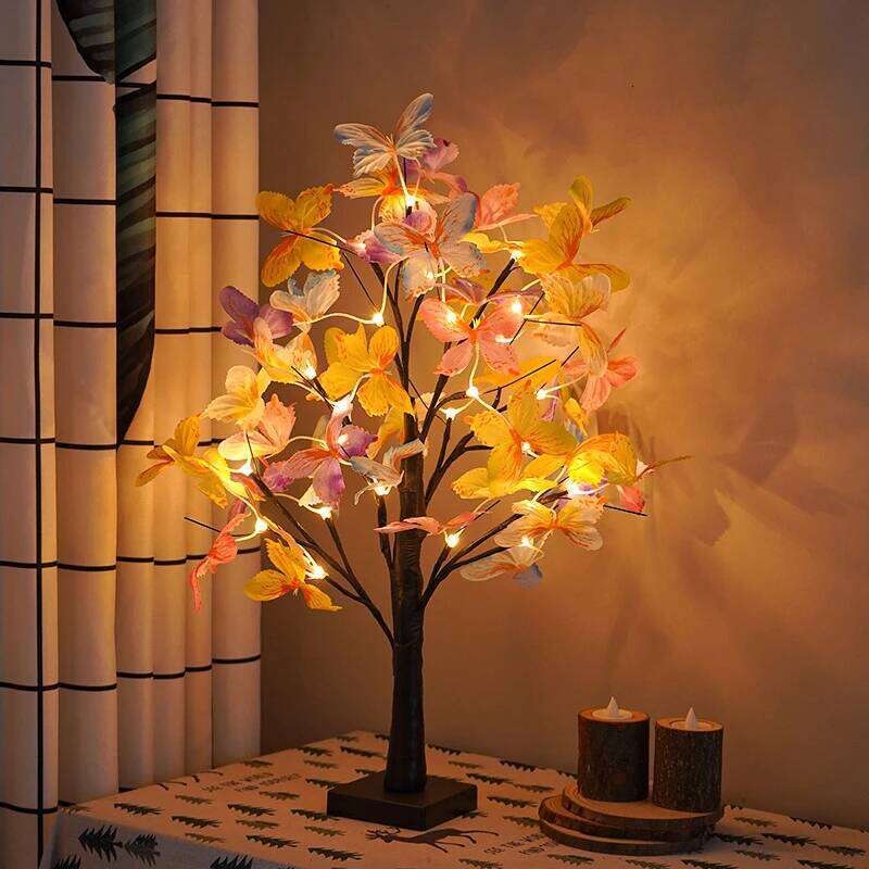 Tabletop Bonsai Fairy Lights Butterfly Tree Lamp DIY Decorative LED Night Light for Gift Party Holiday Camping Home Decor Z260227
