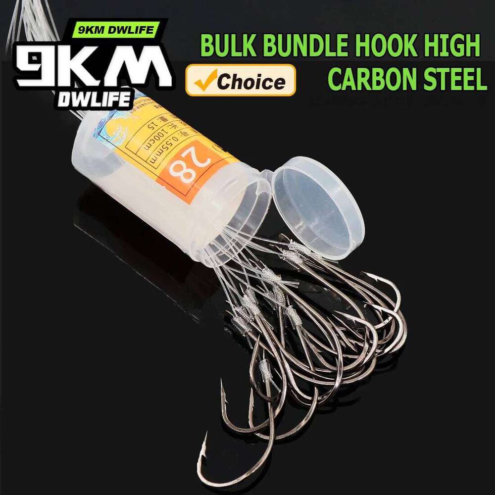 9KM Barreled Sub Line Barbed Wazumi Hook Tying Tools for Freshwater and Saltwater Fishing Z260228