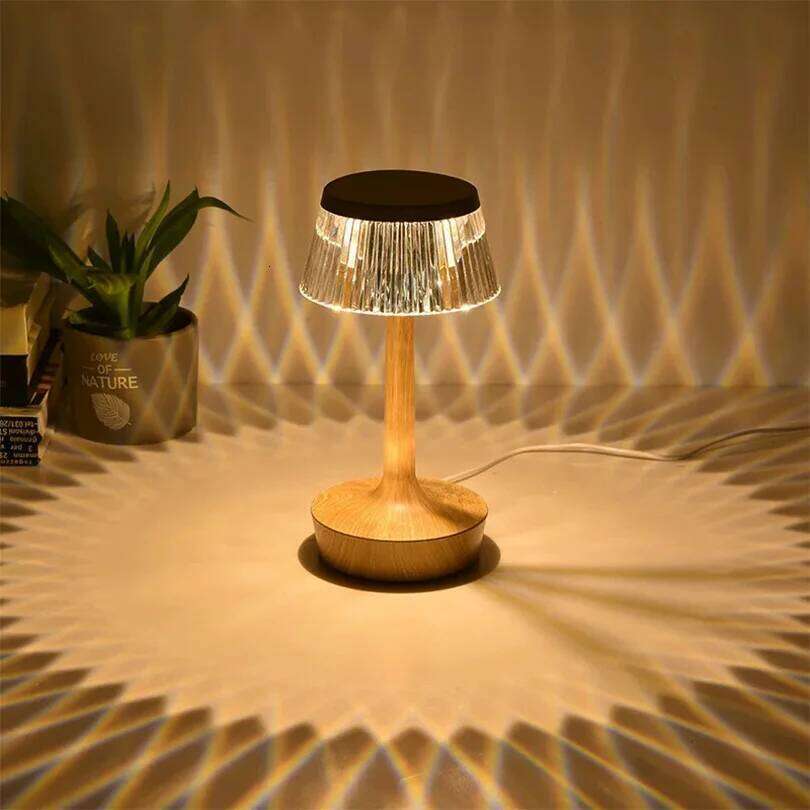 LED Table Rechargeable Reading Metal Touch Night Light 3 Colors Atmospher Bedside Lamp Hotel Bar Decoration Z260227