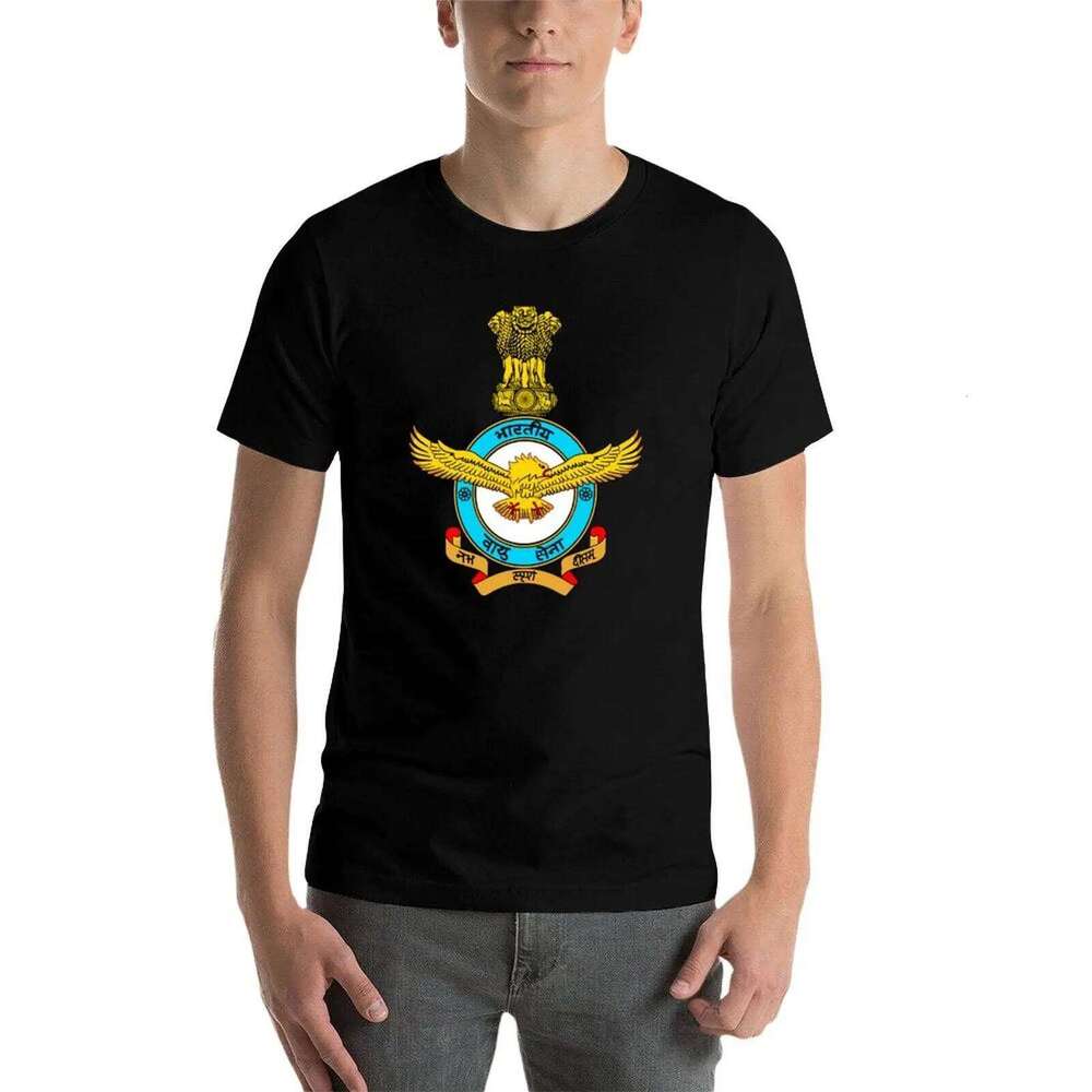 vintage graphic T-Shirt heavy INDIA shirts AIR BADGE cotton man IAF FORCE shirt for t C260228 - view 4