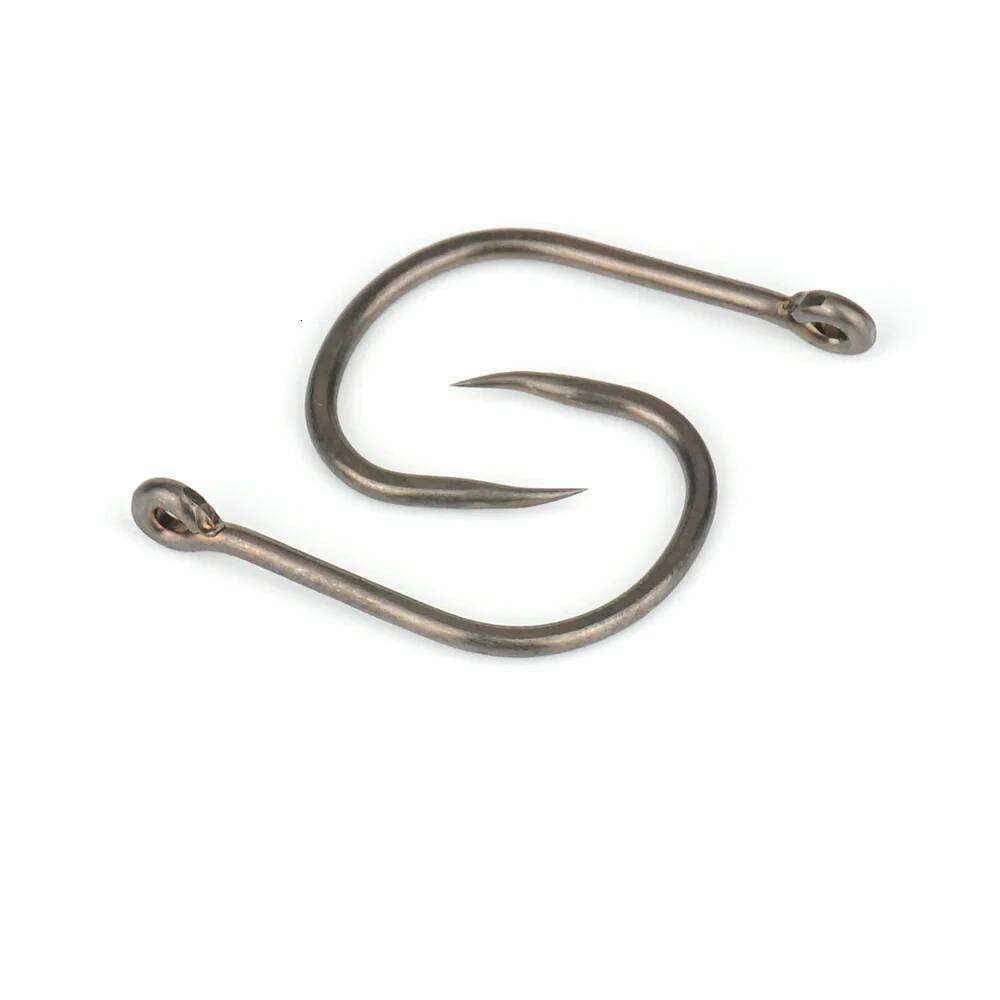 Hirisi 50Pcs High Carbon Stainless Steel Barbless Hooks PTFE Coating Hook Fishing Accessories 8002 Z260228