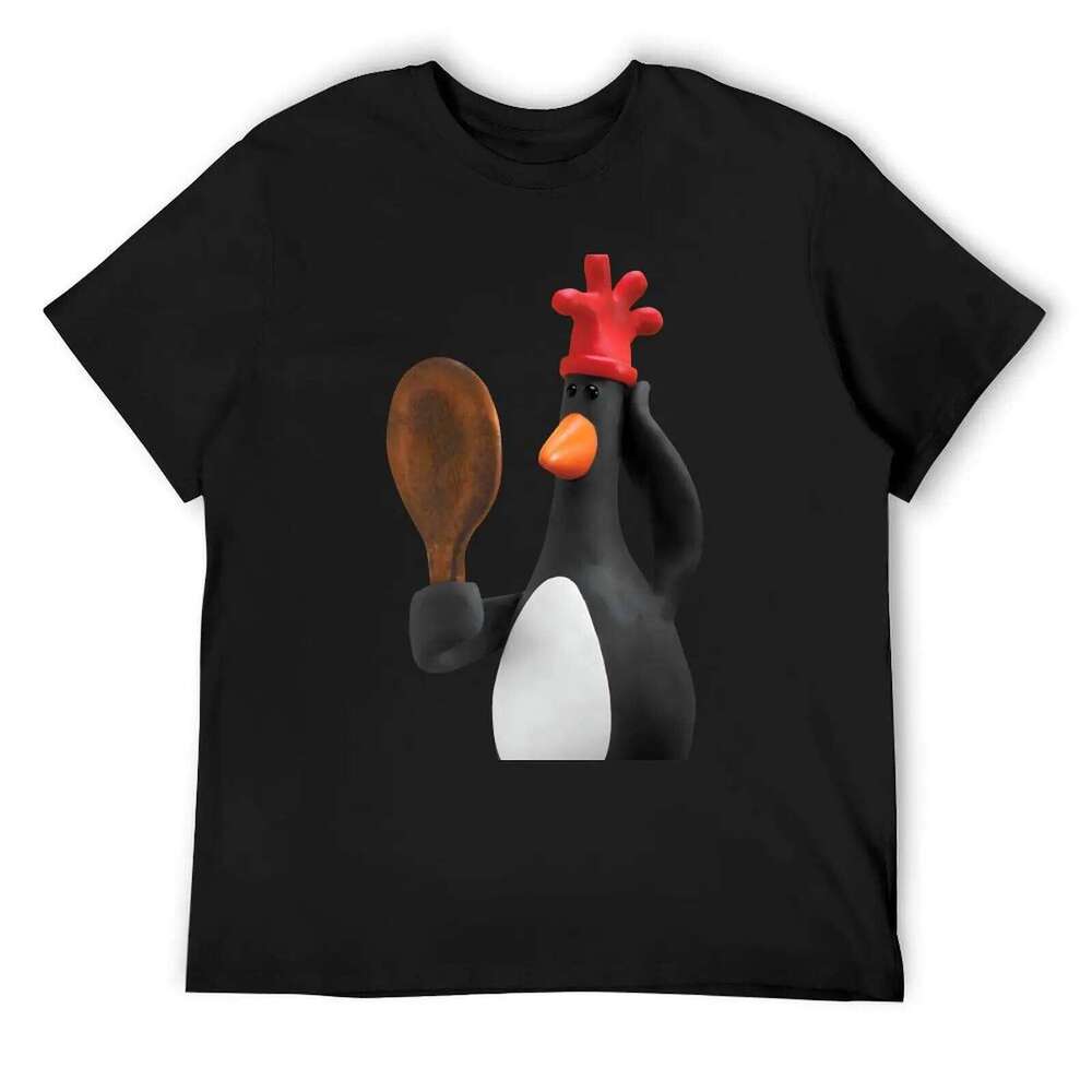 Feathers McGraw Wallace and Gromit Mirror Glove T-Shirt Man T Shirt Cheap Anime Stuff Men's Cotton T-shirt C260228 - view 3