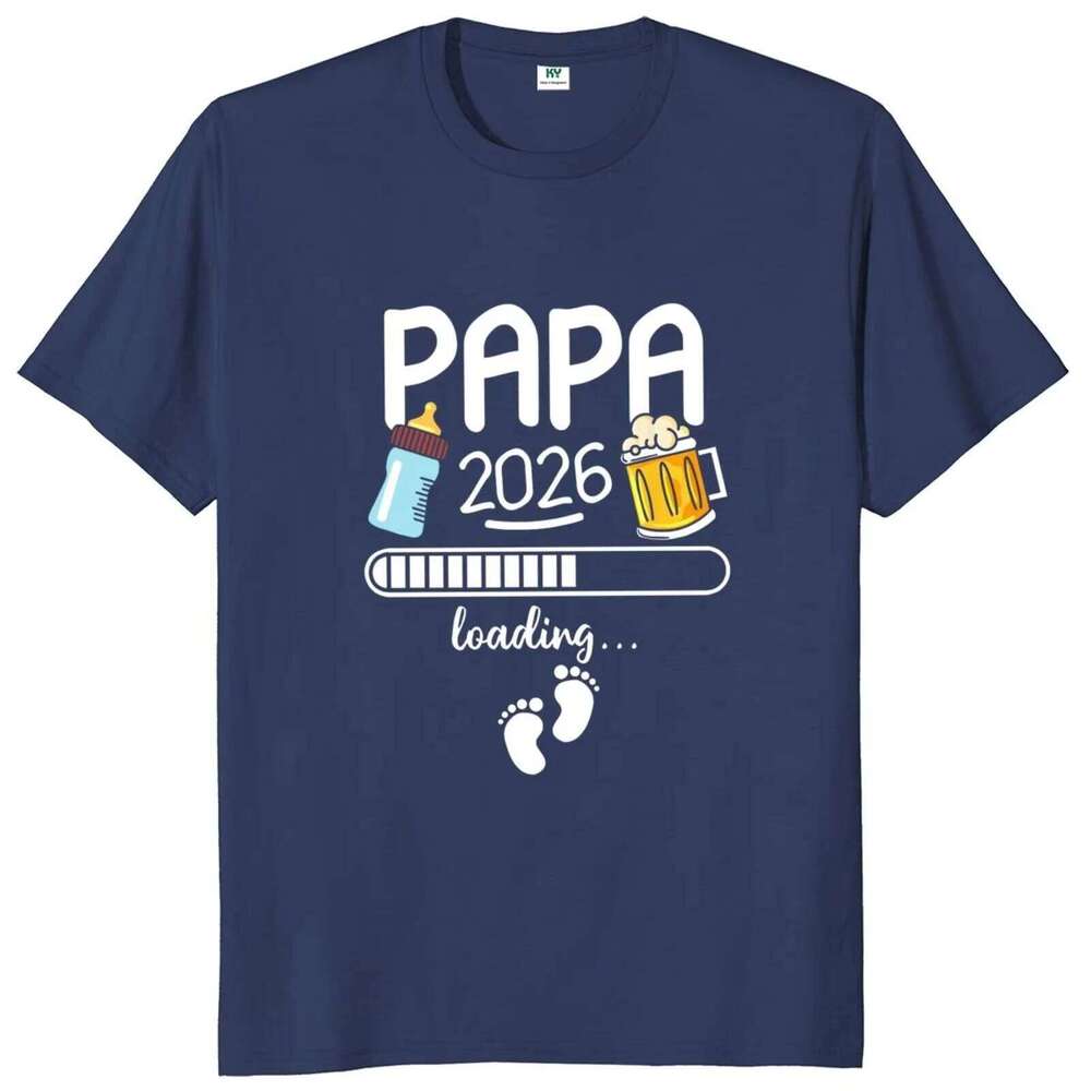 Papa 2026 Funny Future Dad Beer Lovers Printed Graphic High Quality Short Sleeve T-shirts Men's Tops C260228 - view 7
