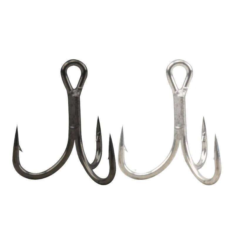 20pcs/set ST46 Mihon 3x Reinforced High Carbon Steel Barbed Trident Jigging Vib Hooks Fishing Gear Accessories Z260228