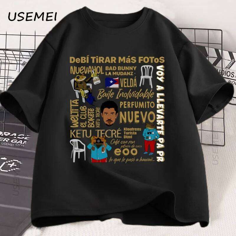 Bad Bunny T-shirt for Man Woman Causal Cotton Short Sleeve T Shirt Harajuku Clothing Printed Streetwear Clothes C260228 - view 4