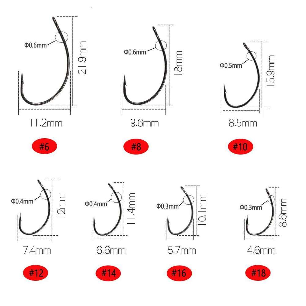 Wifreo 50pcs High-Carbon Steel Hooks Klinkhamer Emergers Caddis Pupa Fly Fishing Hook for Cripples Dry Flies with Barb Z260228