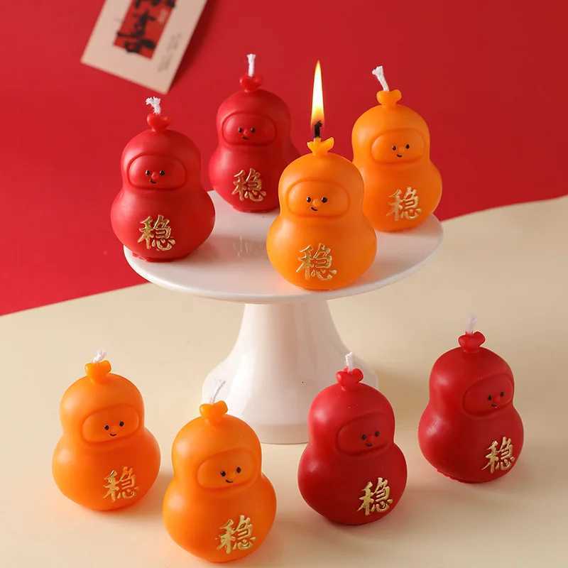 Aromatherapy Candle Fortune Bag Shaped Festive Souvenir for Chinese New Year Atmosphere DecorT260228