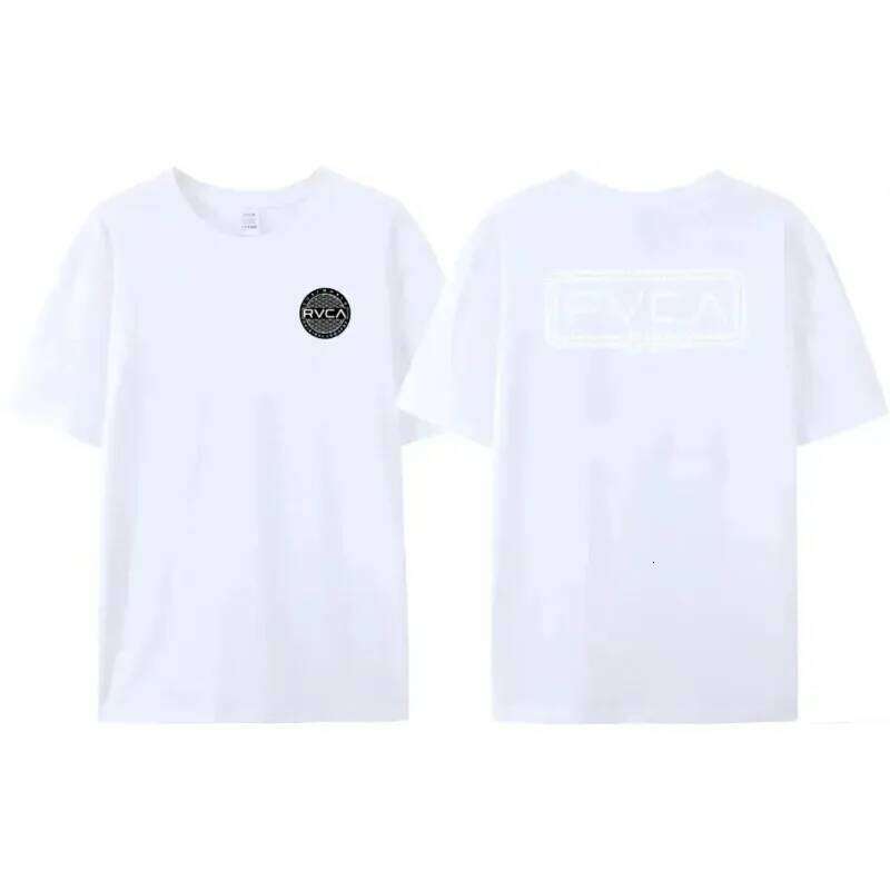 RVCA Men's and Women's Black Summer Comfortable Short Sleeve Fashion Brand T-shirt Street Clothing C260228 - view 6