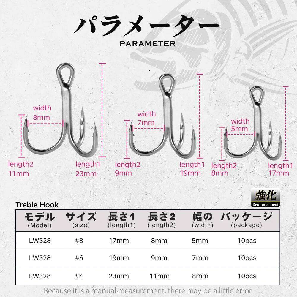 Hunthouse Treble Hook 3X Strong 10pcs/lot Fishing Accessories High Steel Carbon Saltwater For Hard Lure Tackle HOOK Z260228
