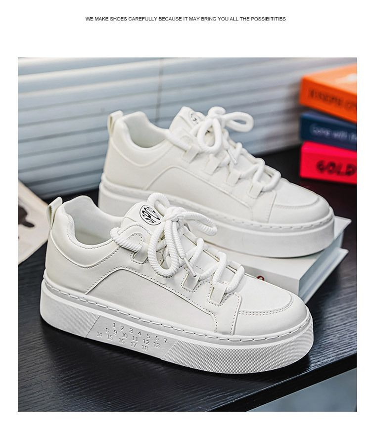 Spring New Breathable White Casual Shoes Sneakers Men S Versatile Thick Soled Sports Casual Board Trendy Shoes Ddmysaturn