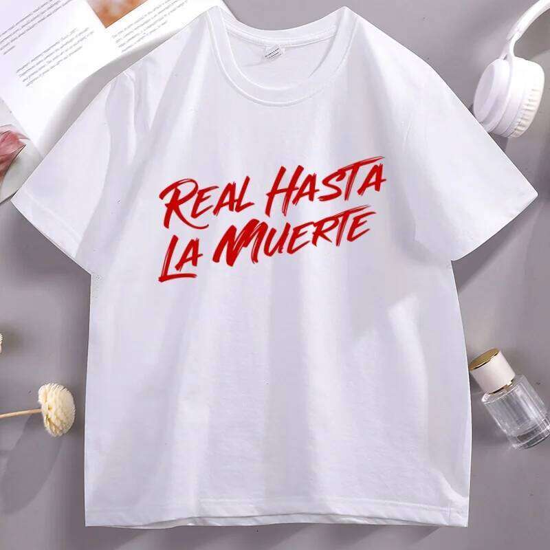 Anuel AA Real Hasta La Muerte Red Graphic T-Shirt Puerto Rico Mexico Tshirt Loose Round Neck Cotton Short Sleeve Tee Shirt C260228