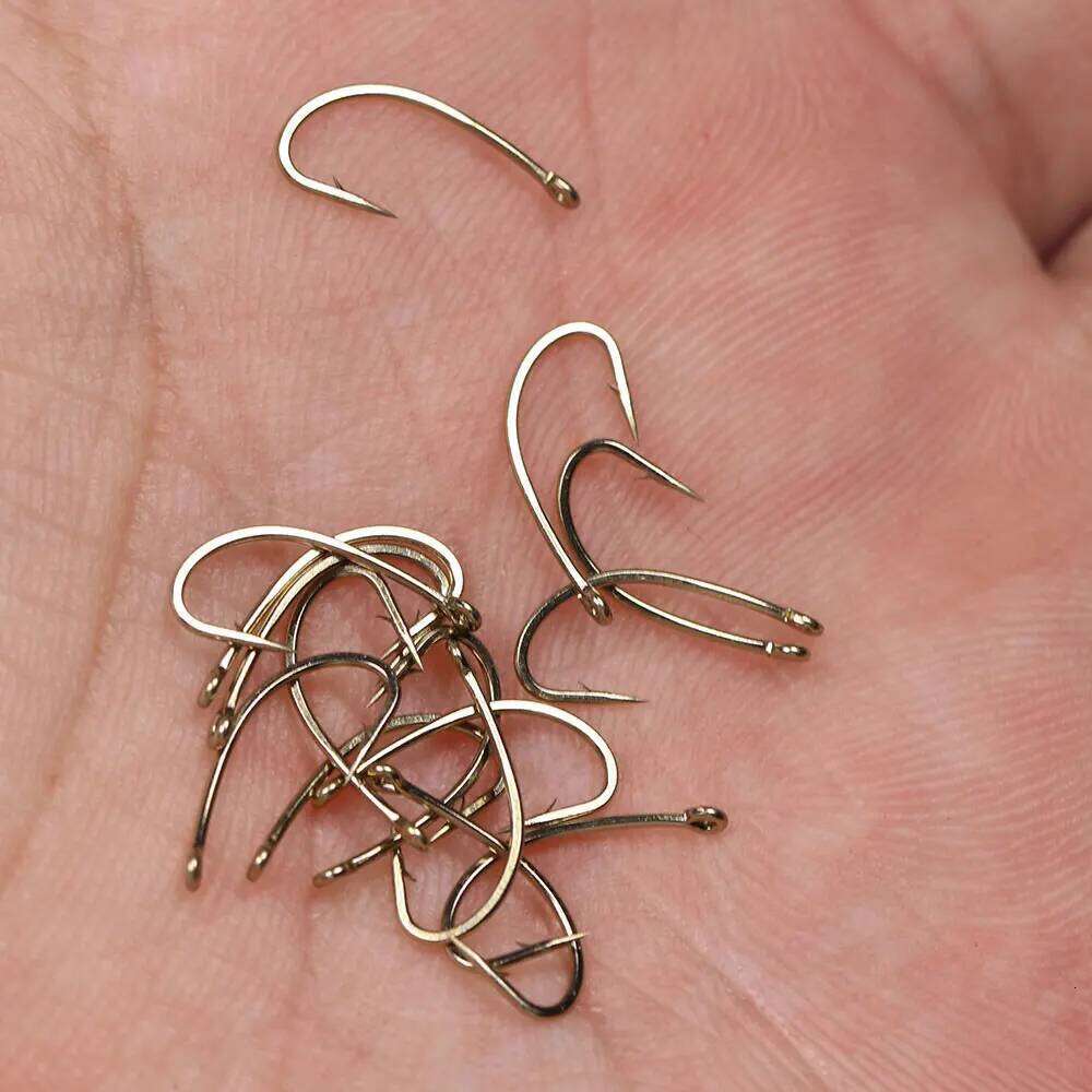 ICERIO 100PCS /200PCS High Carbon Steel Nymphs Scuds Midge Caddis Fly Hook For Tying Trout Bass Perch Fishing Lure 12#~22# Z260228