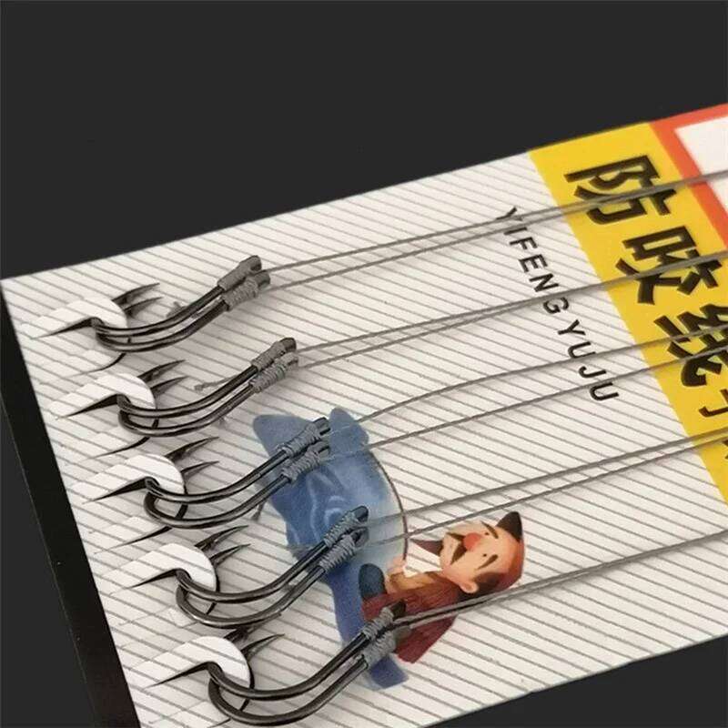 5Pack/50 Tool Tied Good Strong Horse Line Double Pair Hook Fishs Fishing Gear Accessories Sub-line Hooks Z260228