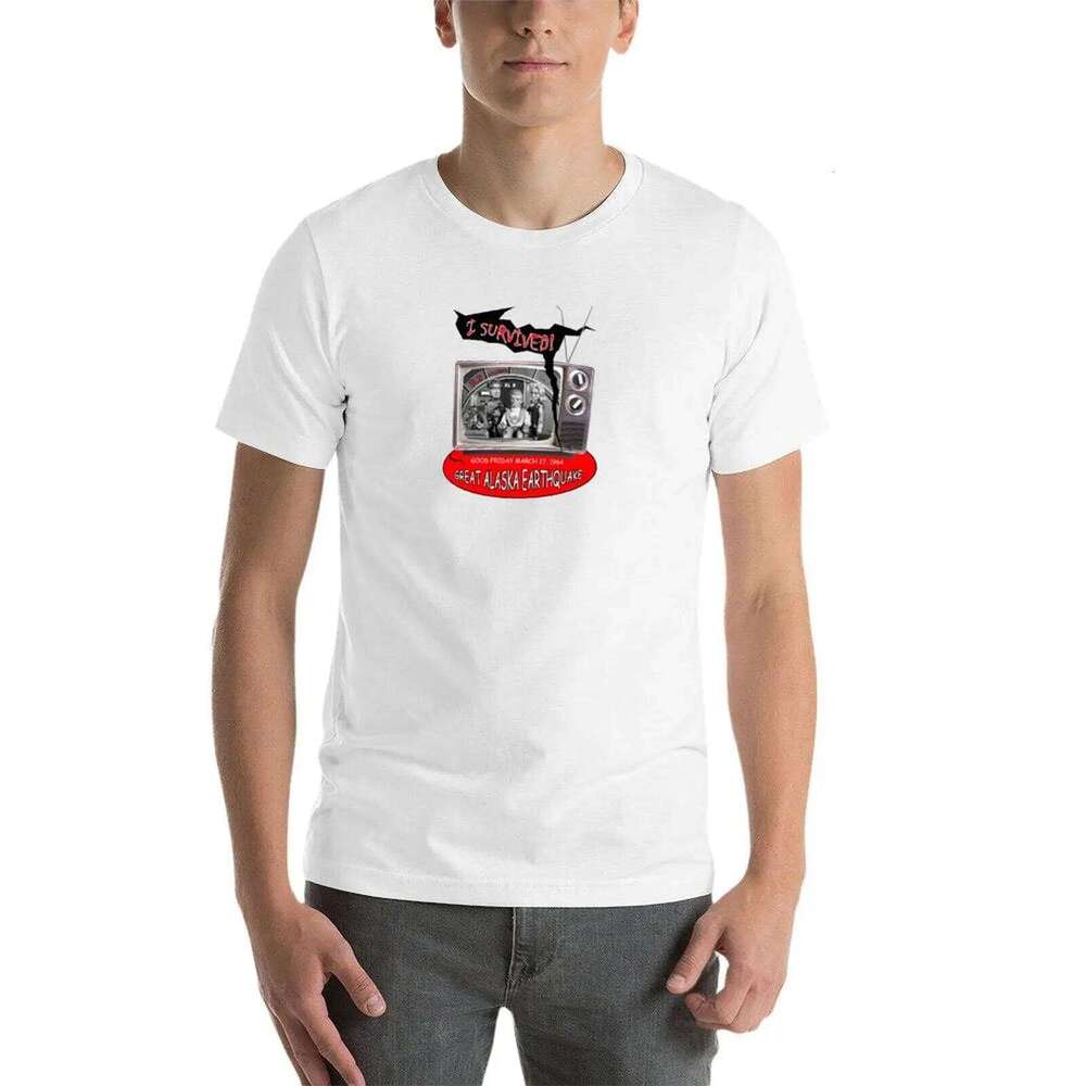 FIREBALL XL5 I SURVIVED THE GREAT ALASKA EARTHQUAKE anime tshirt cotton 100% funny t shirts man T-Shirt C260228 - view 5