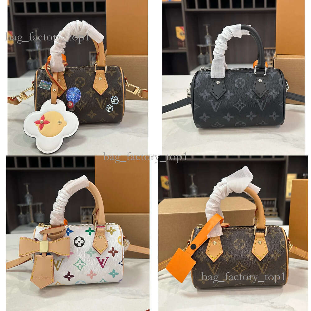 10A Designer Luxury Purses Women's High Quality Fashion Nano Speedybag Shoulder Bag Crossbody Underarm Chain Canvas Bags Horn Nano Lvsity Handbags Leather C6d