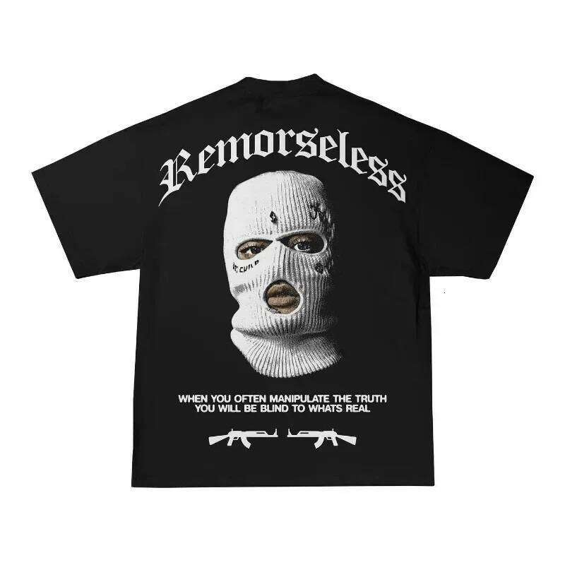New Arrival fashion heavyweight Hot SaleGothic Punk Casual T Shirton Y2k Streetwear Harajuku Print Pattern Men Tshirt Men's Wom C260228 - view 3