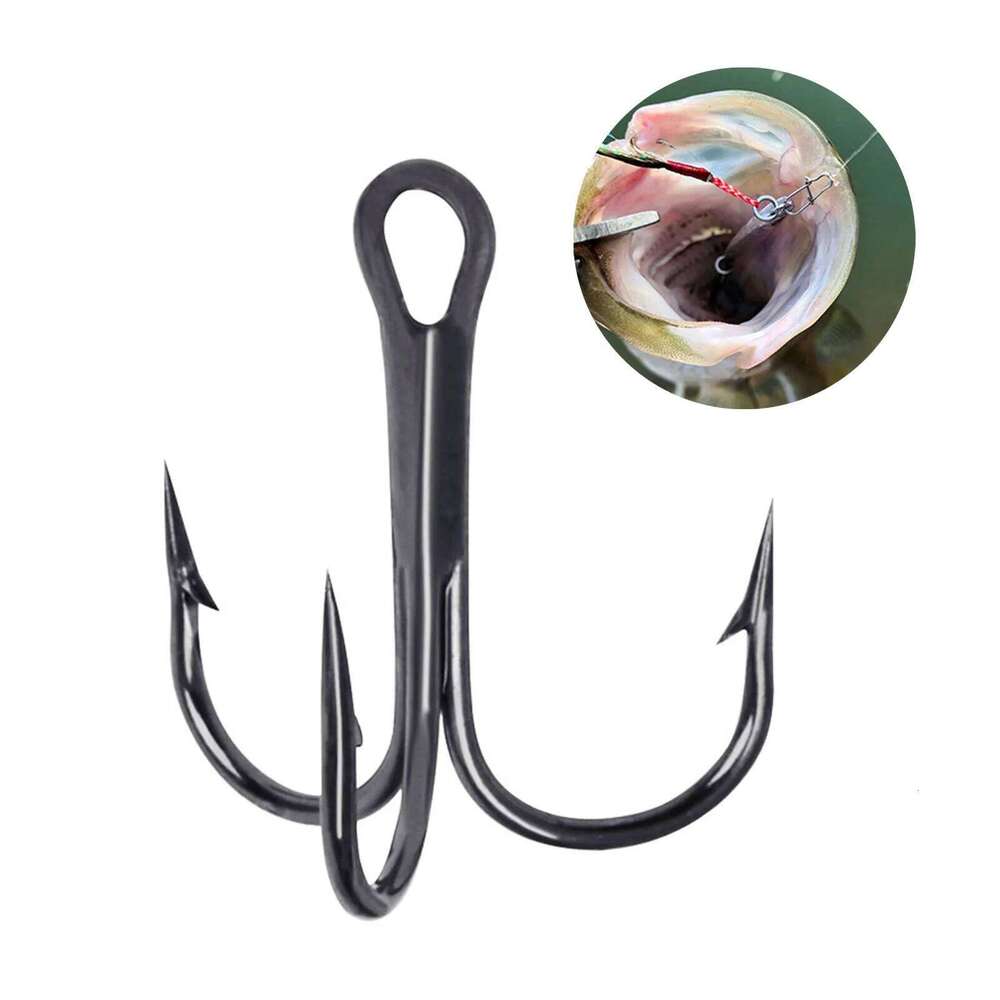 20pcs Treble 4/6/8/10# High Carbon Steel Sharp Hooks For Freshwater Saltwater Outdoor Fishing Accessories Z260228