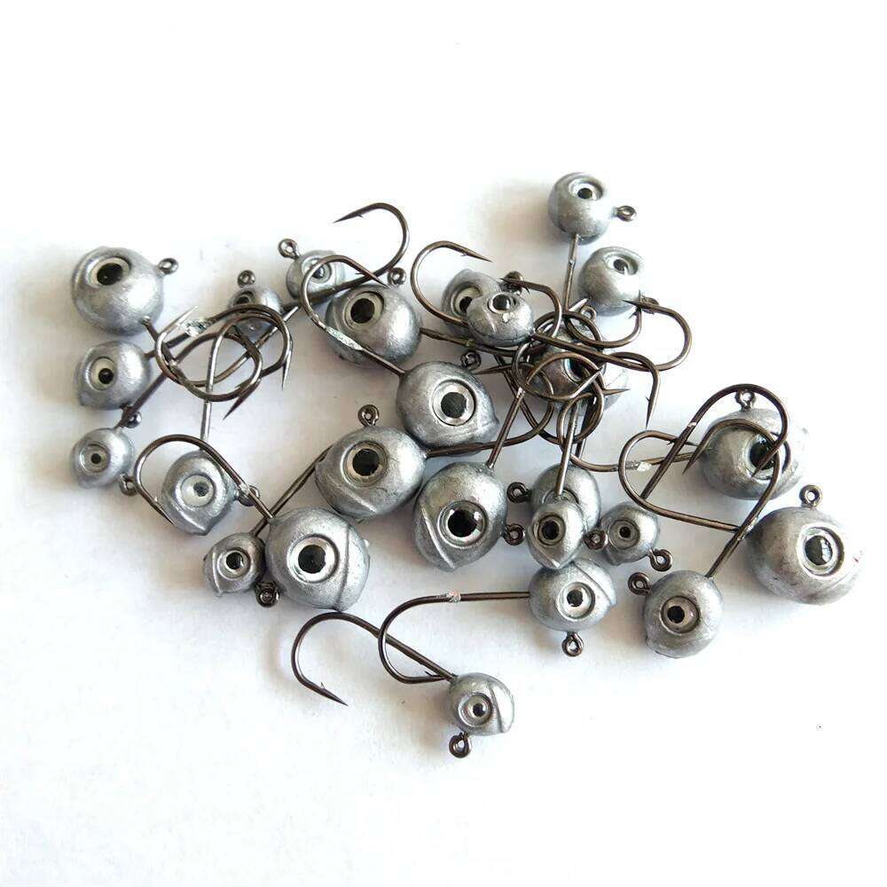 Swolfy 20pcs New Ajing Hooks With Eyes Jig Head Rockfish Lure Bait Fishing Accessories Z260228