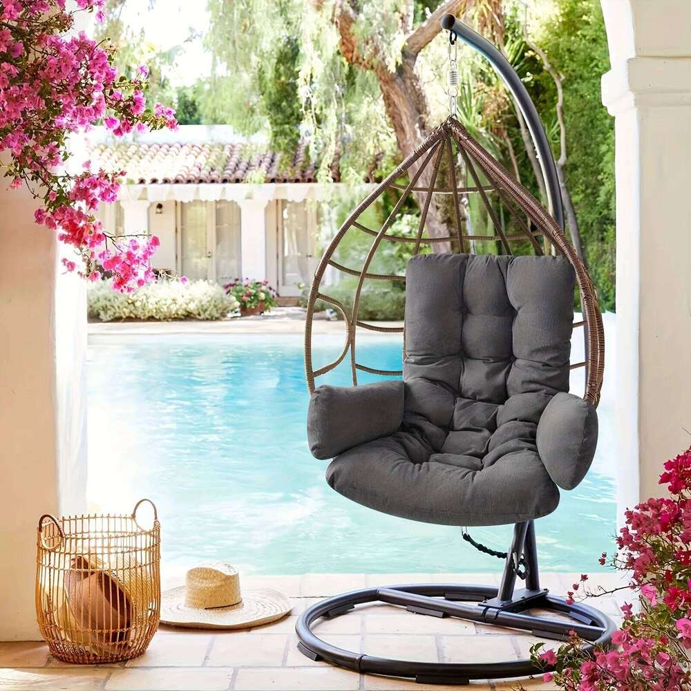 Hammock Rocking Chair Egg-shape Cushion Available for Garden Living Room Decoration Without Hanging Basket Seat Cojin 26L0228