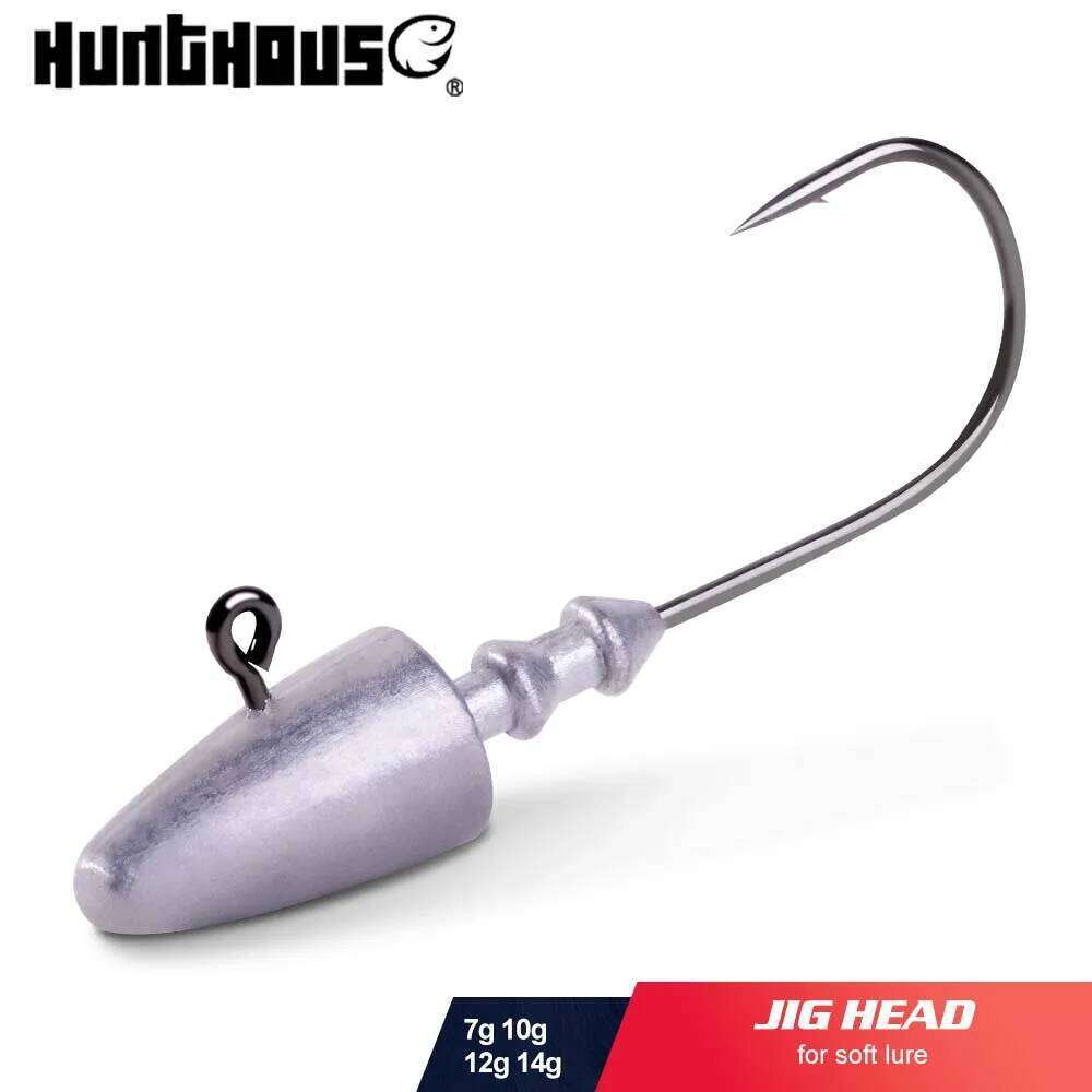 Hunthouse 7g 10g 12g 14g Jigging Hook Soft Lure Screw Jig Head For Big Shad Tool Fishing Tackle Equipment Z260228